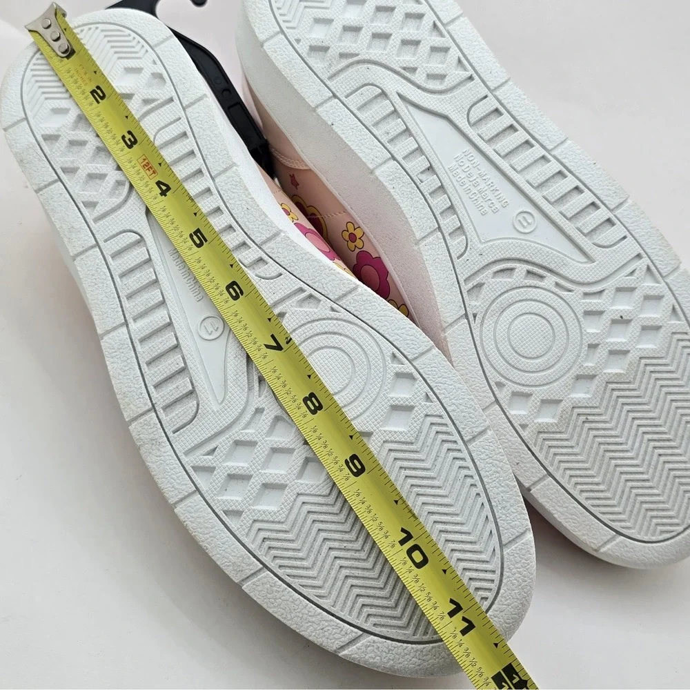 Barbie Retro Floral Sneakers Shoes Pink &‎ White Size 11 Women's 2000s Y2K Style